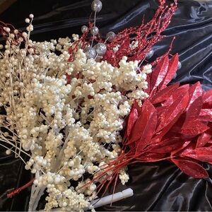 Festive Red and White Holiday Decor Set